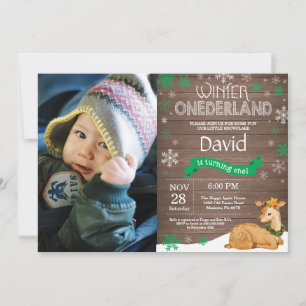 Invitación de cumpleaños número uno de Onederland