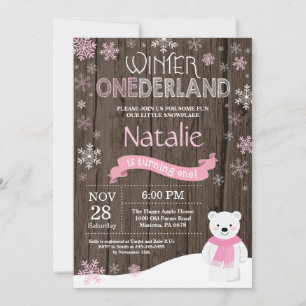 Invitación de cumpleaños número uno de Onederland 