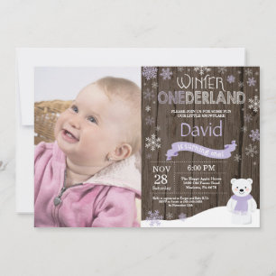 Invitación de cumpleaños número uno de Onederland 