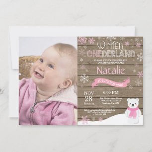 Invitación de cumpleaños número uno de Onederland