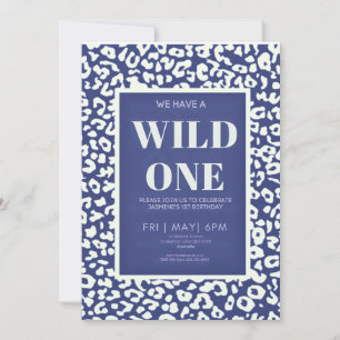 Invitación de cumpleaños número uno de Safari Wild