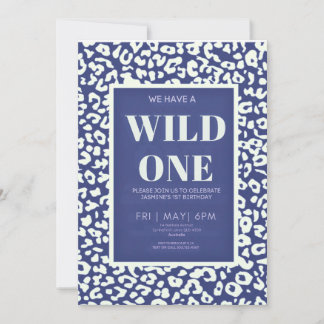 Invitación de cumpleaños número uno de Safari Wild