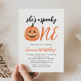 Invitación de cumpleaños número uno de Spooky One
