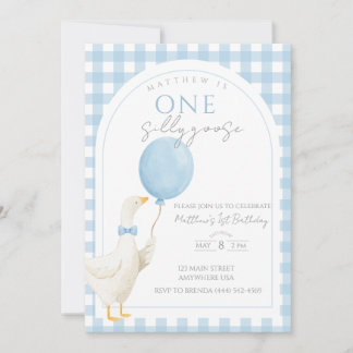 Invitación de cumpleaños número uno de Un Ganso To