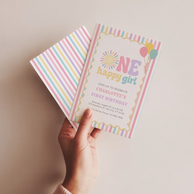 Invitación de cumpleaños número uno de una niña fe (Subido por el creador)
