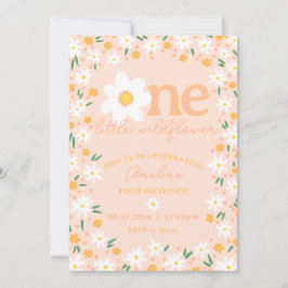 Invitación de cumpleaños número uno de una pequeña