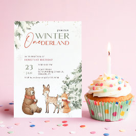 Invitación de cumpleaños número uno de Watercolor