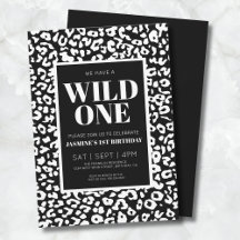 Invitación de cumpleaños número uno de Wild One Sa