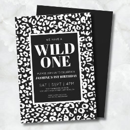 Invitación de cumpleaños número uno de Wild One Sa