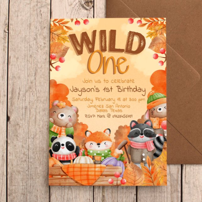 Invitación de cumpleaños número uno de Wild One Wo (Subido por el creador)