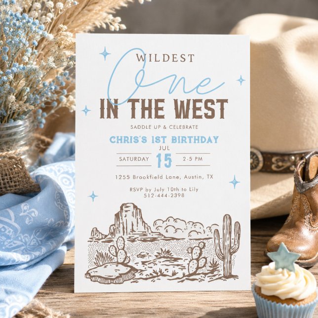Invitación de cumpleaños número uno de Wildest One (Subido por el creador)