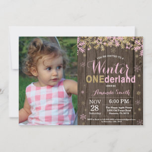Invitación de cumpleaños número uno de Winter Oned