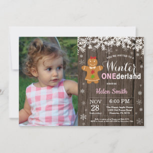 Invitación de cumpleaños número uno de Winter Oned