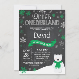 Invitación de cumpleaños número uno de Winter Oned