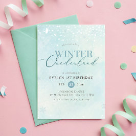Invitación de cumpleaños número uno de Winter Oned