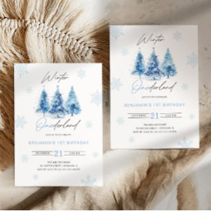 Invitación de cumpleaños número uno de Winter Oned