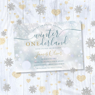 Invitación de cumpleaños número uno de Winter Oned
