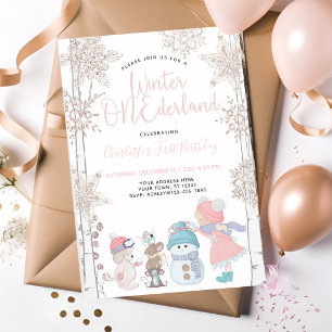 Invitación de cumpleaños número uno de Winter ONEd