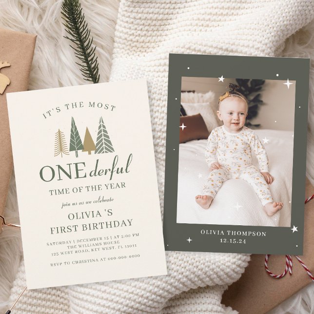 Invitación de cumpleaños número uno de Winter Oned (Subido por el creador)