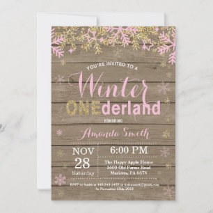 Invitación de cumpleaños número uno de Winter Oned
