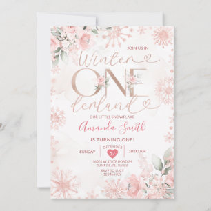 Invitación de cumpleaños número uno de Winter Oned