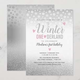 Invitación de cumpleaños número uno de Winter Oned