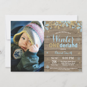 Invitación de cumpleaños número uno de Winter Oned