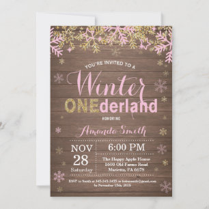 Invitación de cumpleaños número uno de Winter Oned