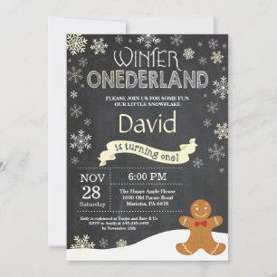 Invitación de cumpleaños número uno de Winter Oned