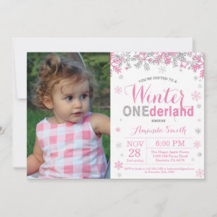 Invitación de cumpleaños número uno de Winter Oned
