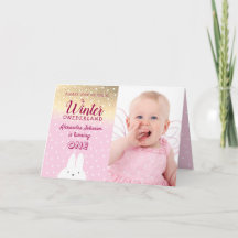 Invitación de cumpleaños número uno de Winter Oned