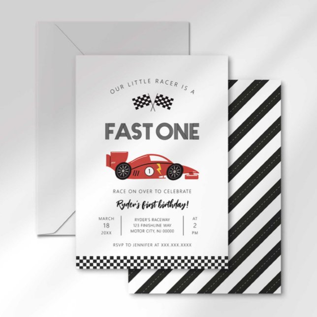 Invitación de cumpleaños número uno 'Fast One' (Subido por el creador)