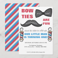 Invitación de cumpleaños número uno para Barber Sh