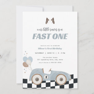 Invitación de cumpleaños número uno para el coche