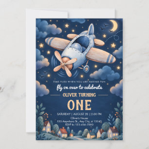 Invitación de cumpleaños número uno para pequeño p