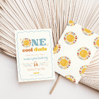 Invitación de cumpleaños número uno para un chico 