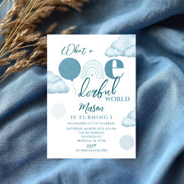 Invitación de cumpleaños número uno para un mundo 
