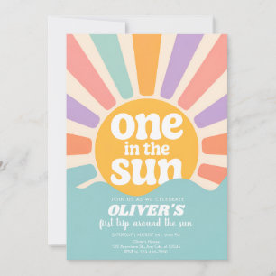 Invitación de cumpleaños número uno pastel de vera
