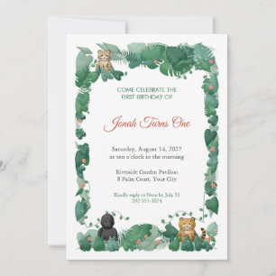 Invitación de cumpleaños número uno Rainvine Hulla