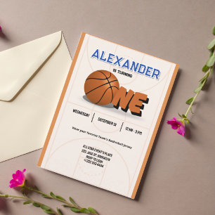 Invitación de cumpleaños número uno Slam Dunk