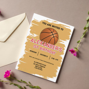 Invitación de cumpleaños número uno Slam Dunk