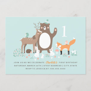 Invitación de cumpleaños número uno temática de bo
