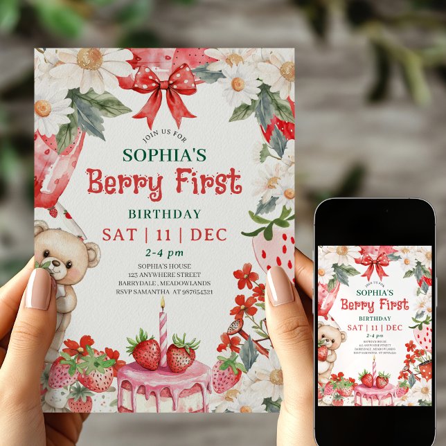 Invitación de cumpleaños número uno vintage de fre (Subido por el creador)