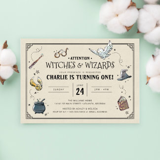 Invitación de Cumpleaños número uno Vintage Harry