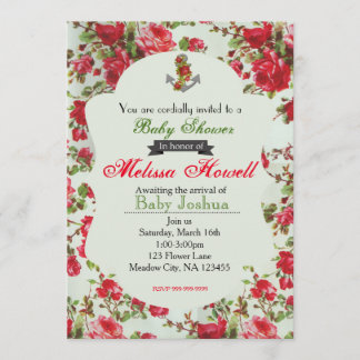 Invitación de cumpleaños o Baby Shower de flores d