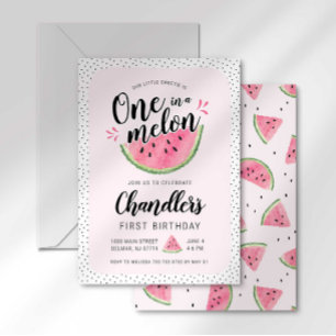 Invitación de cumpleaños One in a Melon