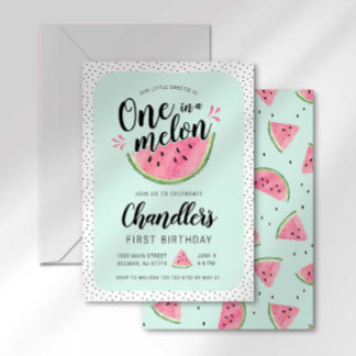 Invitación de cumpleaños One in a Melon