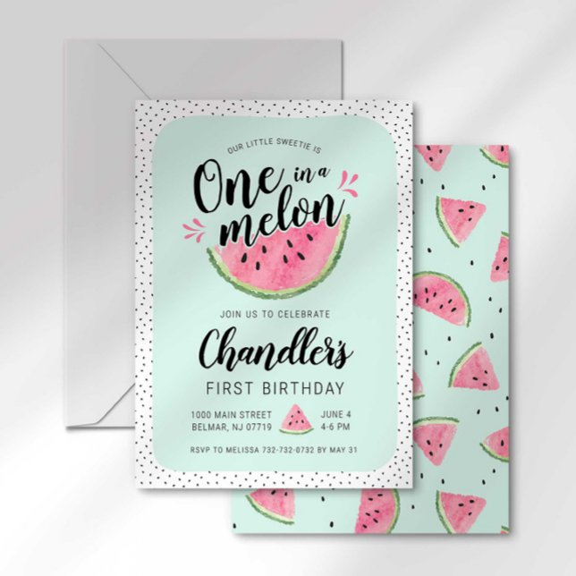 Invitación de cumpleaños One in a Melon (Subido por el creador)