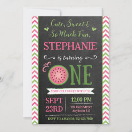 Invitación de cumpleaños One Sweet Melon 1st