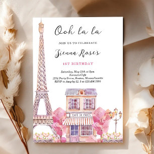 Invitación de cumpleaños Ooh la la París